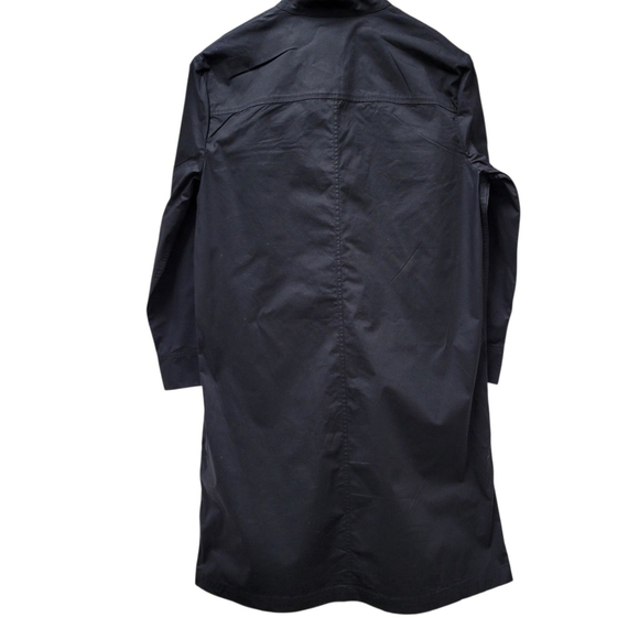 THEORY Shift Poplin Tunic Black Lace-Up Long-Sleeves Dress Size 6 Women's - Picture 3 of 7